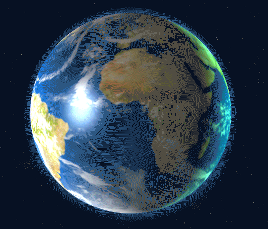 Globo terrestre animado
